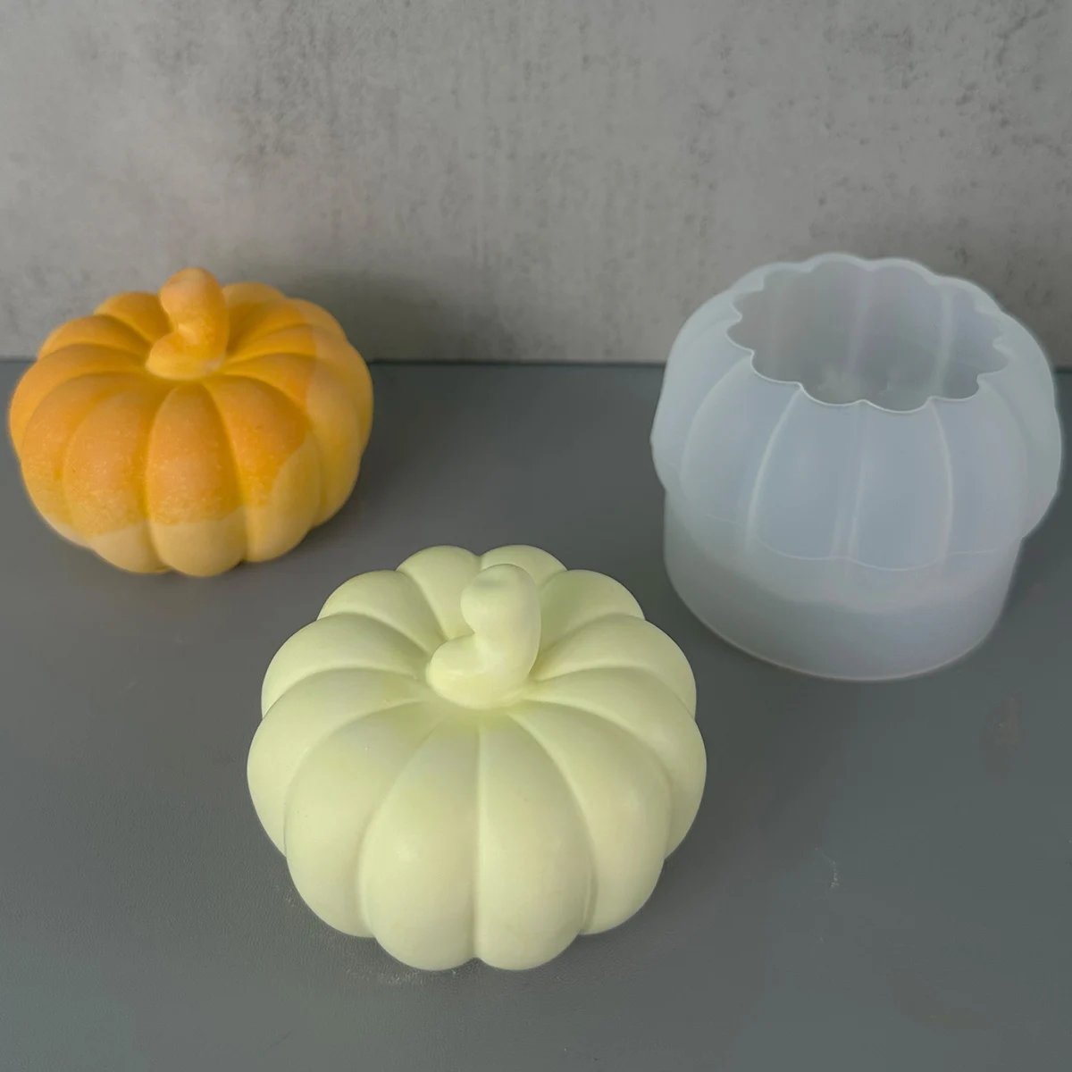 Halloween Pumpkin with Cover Bottle Silicone Molds DIY Plaster Cement Epoxy Resin Storage Jar Art Making Supplies Home Decor