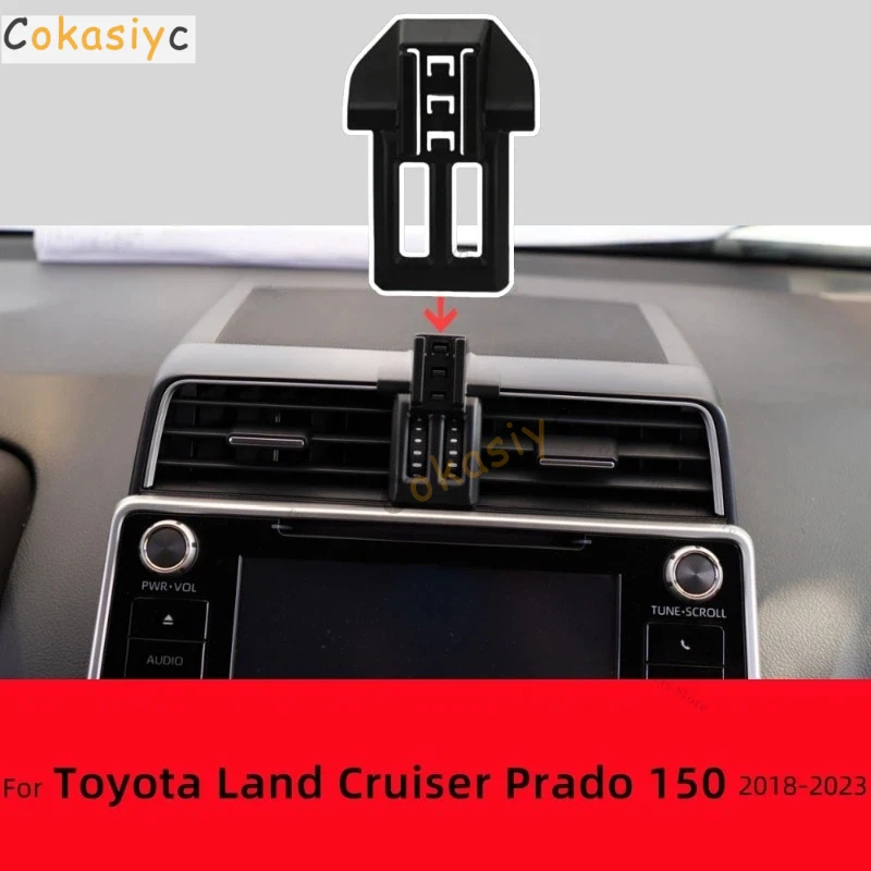 

Держатель для телефона в автомобиль для Toyota Land Cruiser Prado 150 2018-2023, специальное крепление, беспроводная зарядка, автомобильные аксессуары