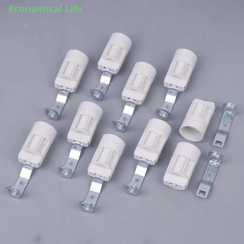 10 Pcs Candelabra Socket E14 Bracket Lamp Holder Lighting Base Zinc Alloy Sockets Bulb Holder With Bracket For Crystal Lamps