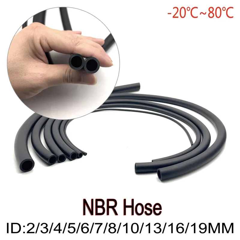 2/4/6M NBR Petrol Diesel Oil Resistant Rubber Tube ID 2/3/4/5/6/7/8mm Diameter Flexible High Pressure Automobile Fuel Pipegravit