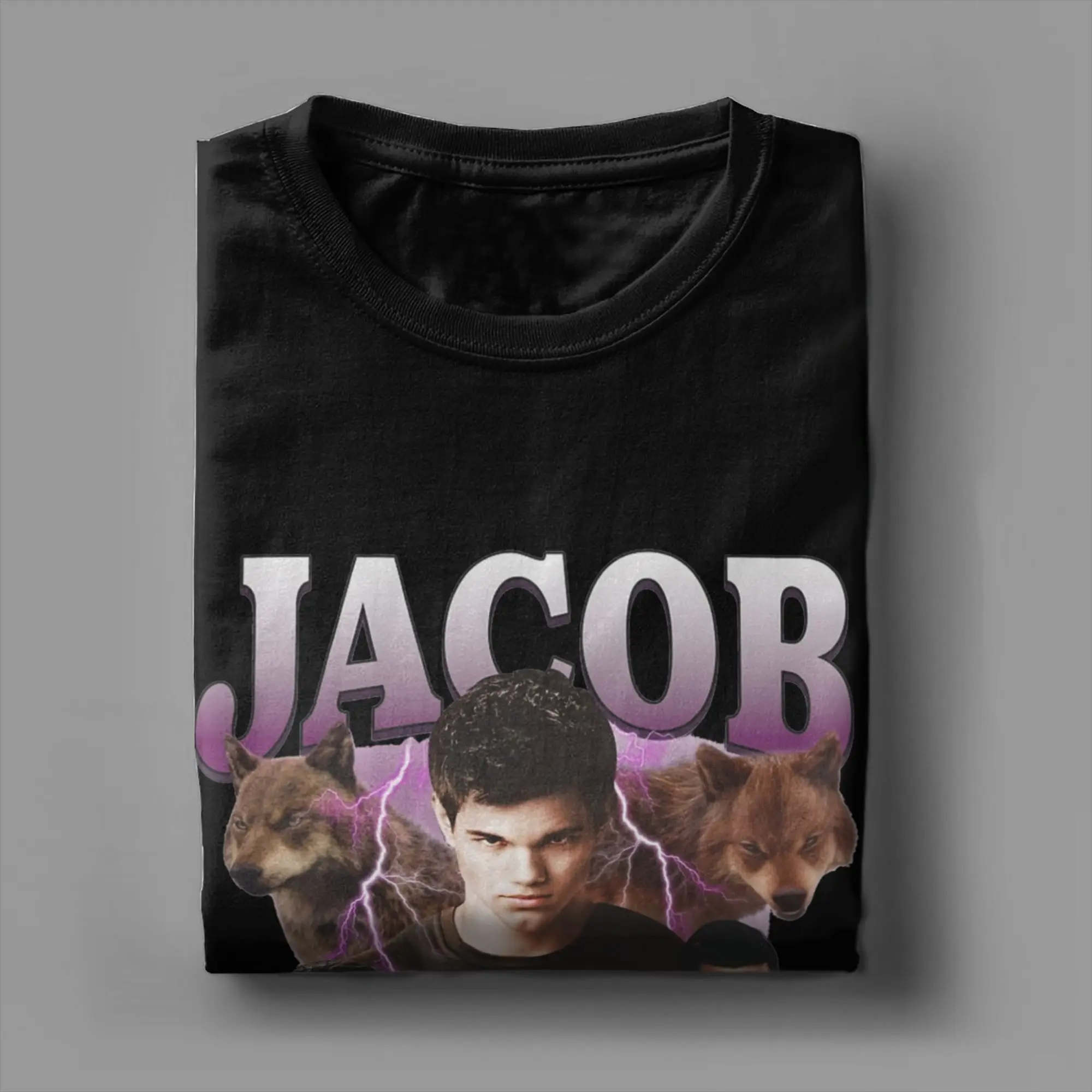 الشفق جاكوب الأسود البرق تي شيرت الرجال النساء القطن موضة تي شيرت طاقم الرقبة تيز ملابس قصيرة الأكمام الأصلي