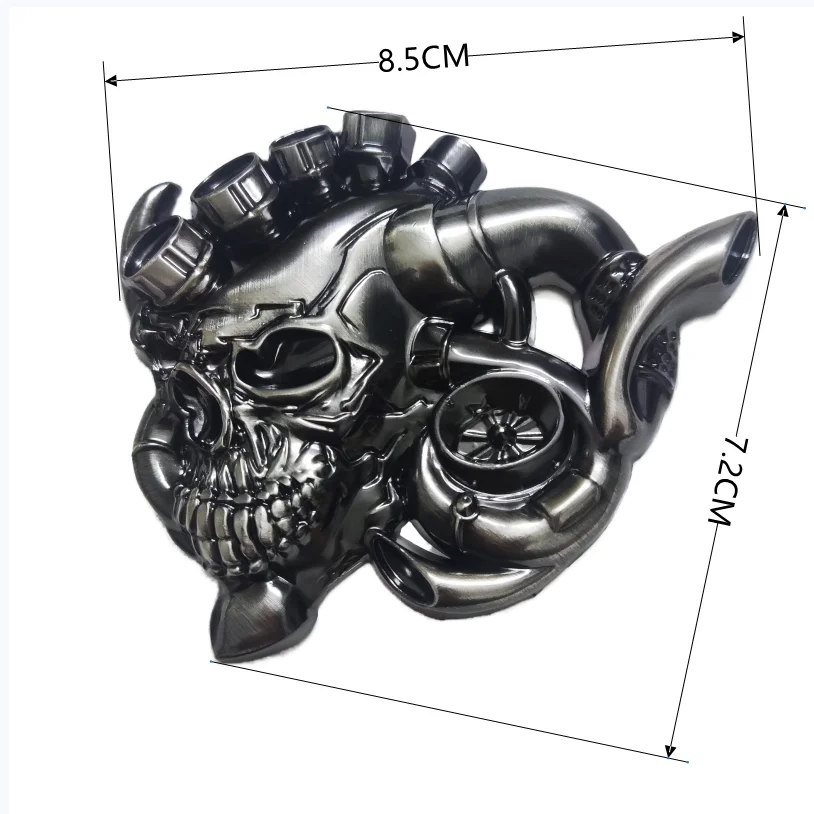 Metal Skull Motorcycle Fuel Tank Stickers - Decal Emblems & Modification Parts for Honda, Hero, Yamaha, Harley, Suzuki view 6