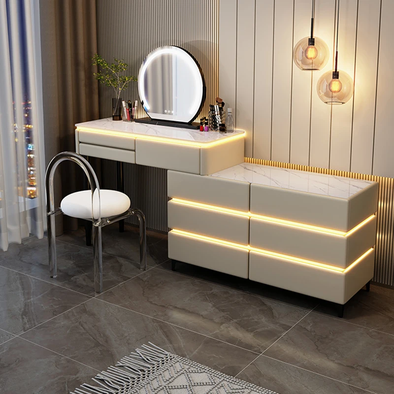 

Stool White Mirror Vanity Tables Storage Lights Large Unique Vanity Tables Drawer Small Nordic Coiffeuse Bedroom Furniture