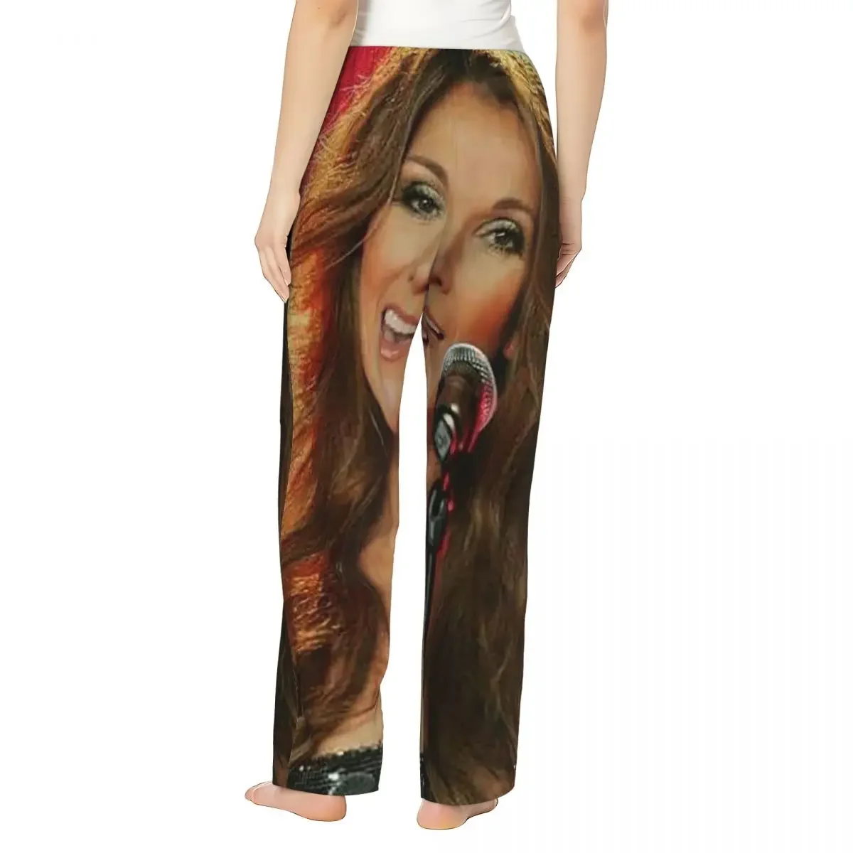 Custom Celine Dion Women Pajama Pants Lounge Sleep Sleepwear Bottoms with Pockets