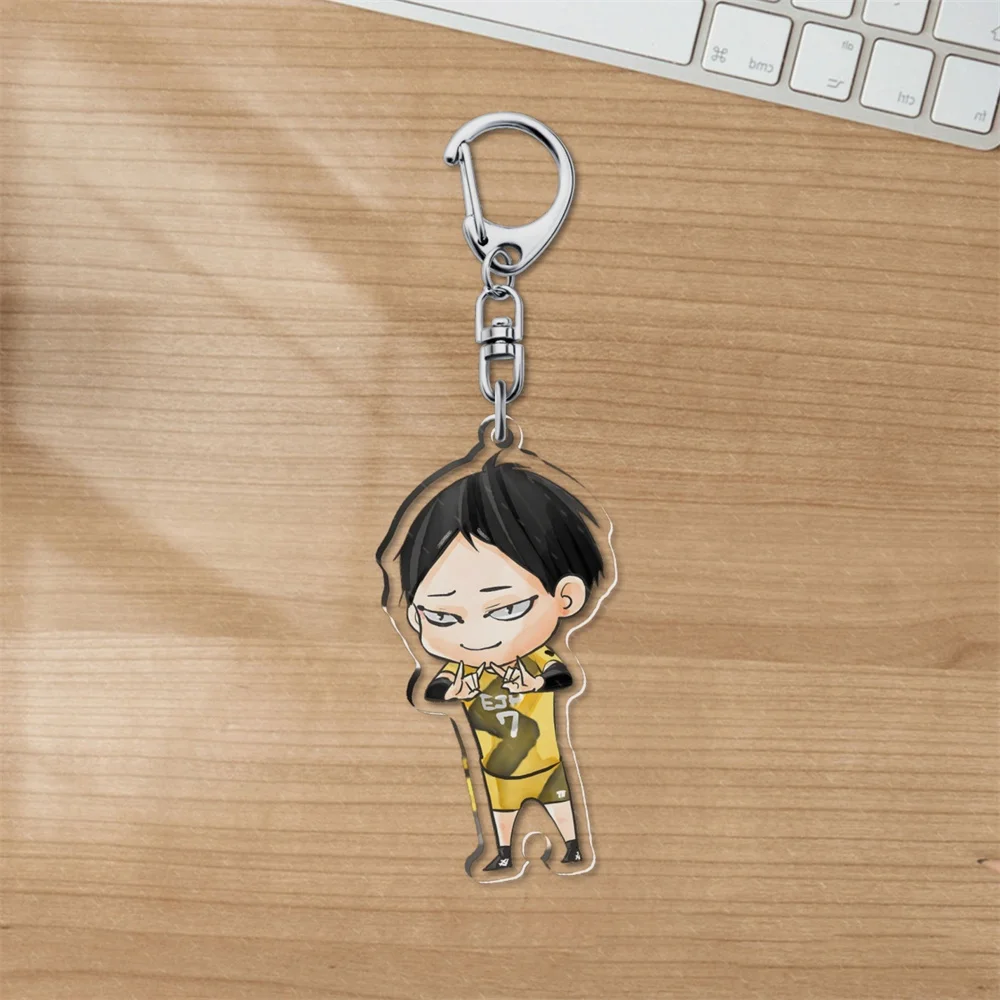 Anime Haikyuu!! Cartoon Acrylic Key Chain Cute Doll Keychains Bag Accessories Pendant Fans Decoration Key Ring Jewelry Gifts