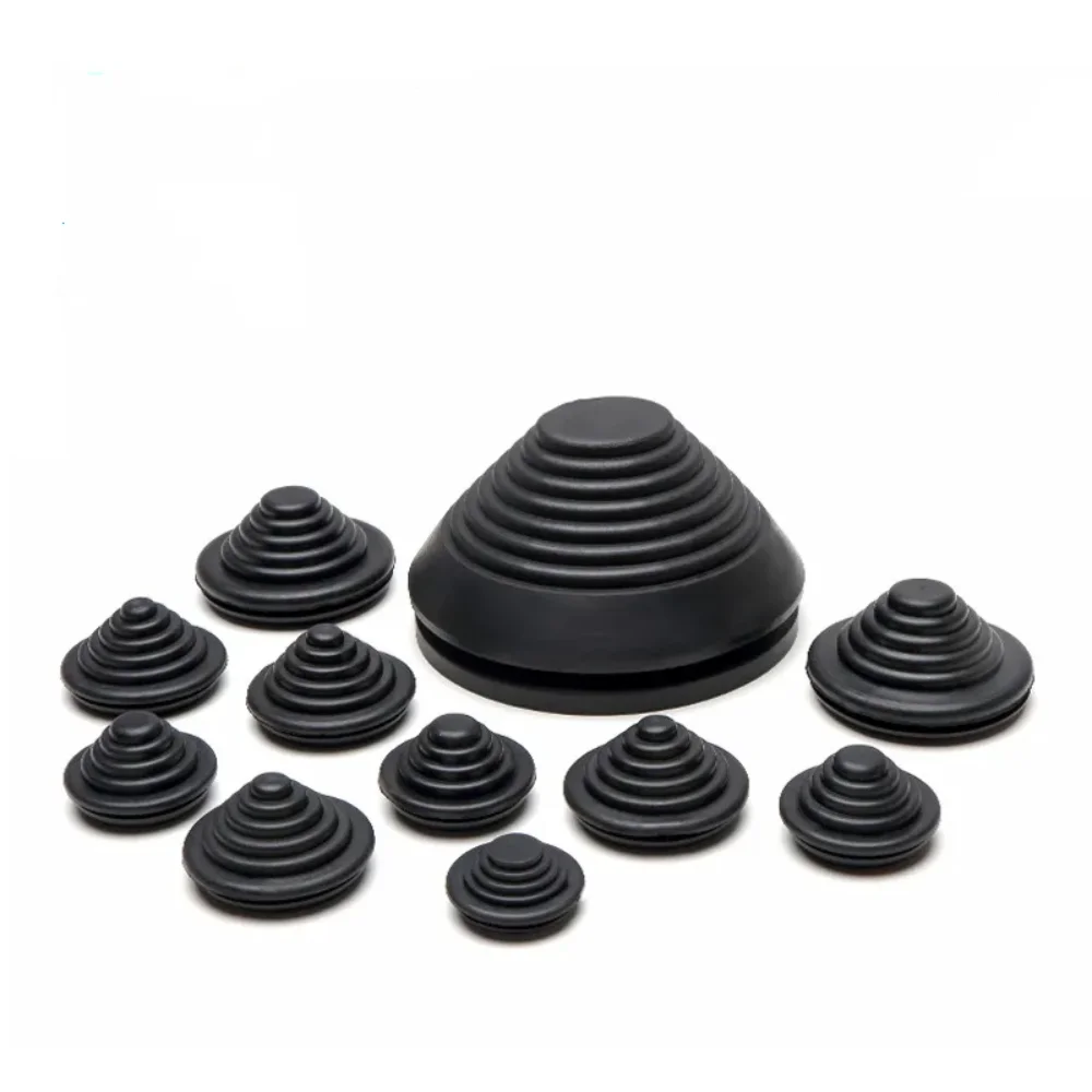 

Protective Coil Grommet Black Rubber Tower Type Protection Coil Over Coil Wire Loop Threading Sleeve Flame Retardant Insulation