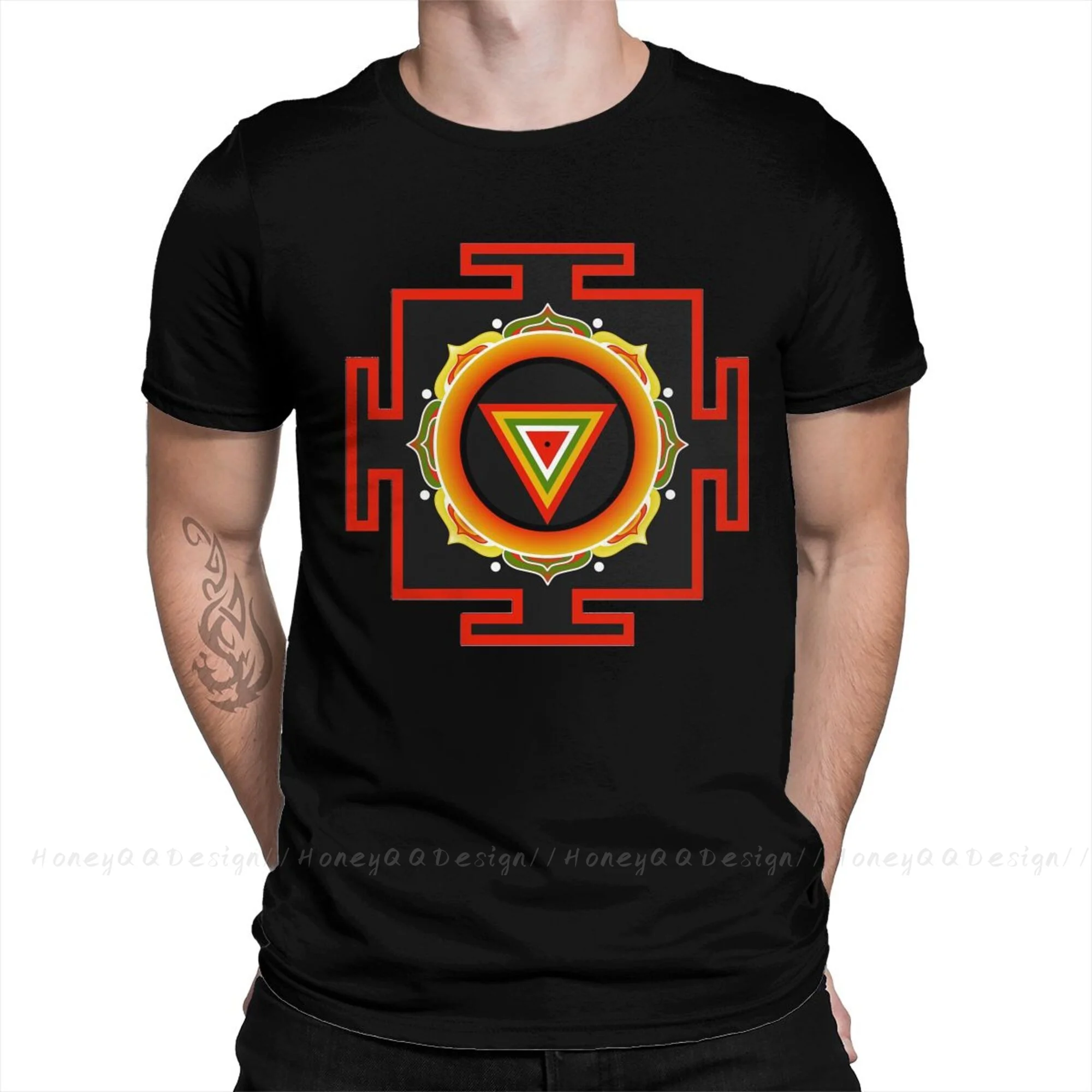 Top Quality Clothing Shiva Hindu God India Lingam T-Shirt For Men Unisex The Kali Yantra Shirt Fashion Short Sleeve Oversize