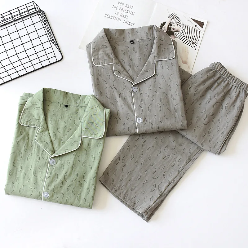 Male Pajamas Set Men 100% Cotton Sleepwear for Sleeping Man Nightwear 2026 Spring Autumn Long Sleeve Pyjamas Sleep Wear Pijama
