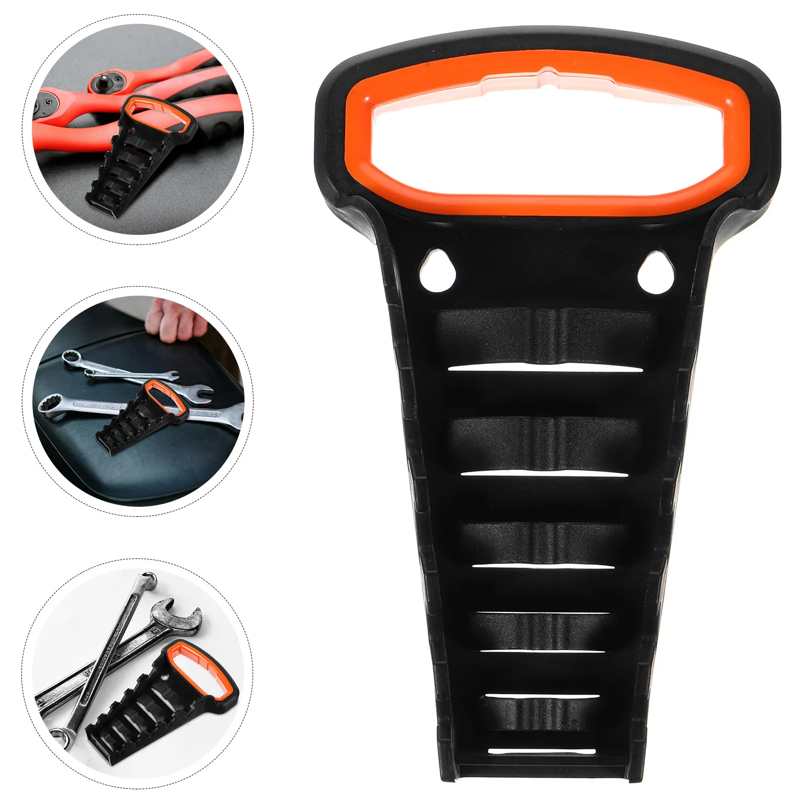 5 Slots Wrench Organizer Rack Car Tool Storage Shelf Space Saving Horizontal Holder Efficient Wrench Sorting Home Travel