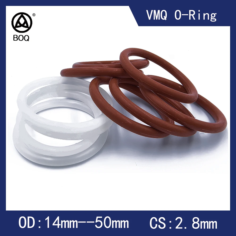 

CS 2.8mm Red Silicon O-ring Sealing Gasket Washers Food Grade Silicone VMQ O Ring Seal Washer Cooker Rubber Insulated Silica Gel