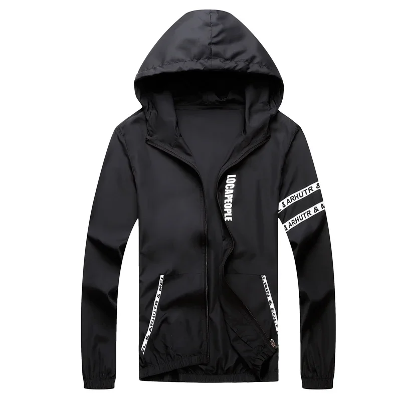 Men`s windbreaker summer Sun protection jacket outwear sports Cycling Thin hooded coats men jaqueta masculina Brand clothing