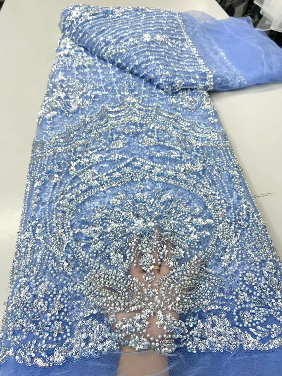 고급 프랑스 튤 네트 레이스, 스팽글과 비즈 장식, 아 - Sewing Net 리뷰 및 가격