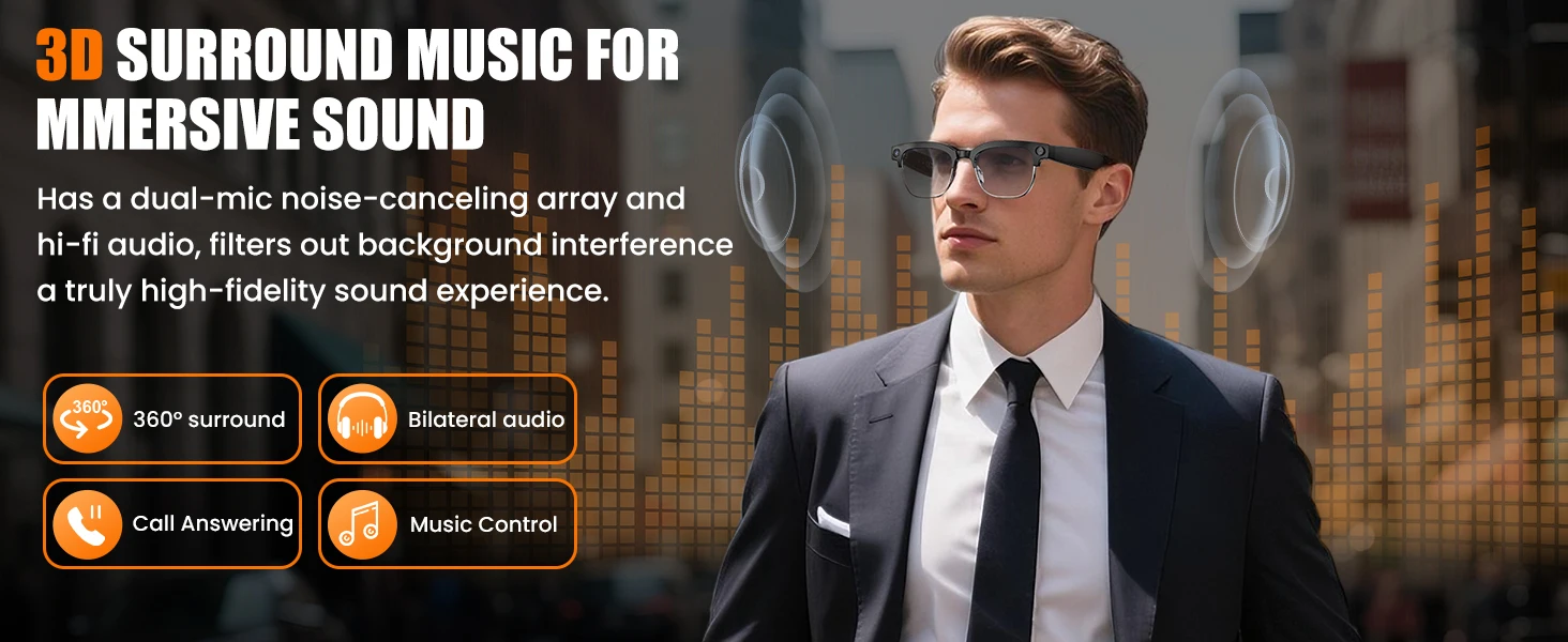 New Upgrade 800W Pixel Smart Glasses With Camera Video Recording AI Photo Recognition Call Language Translation Voice Sunglasses