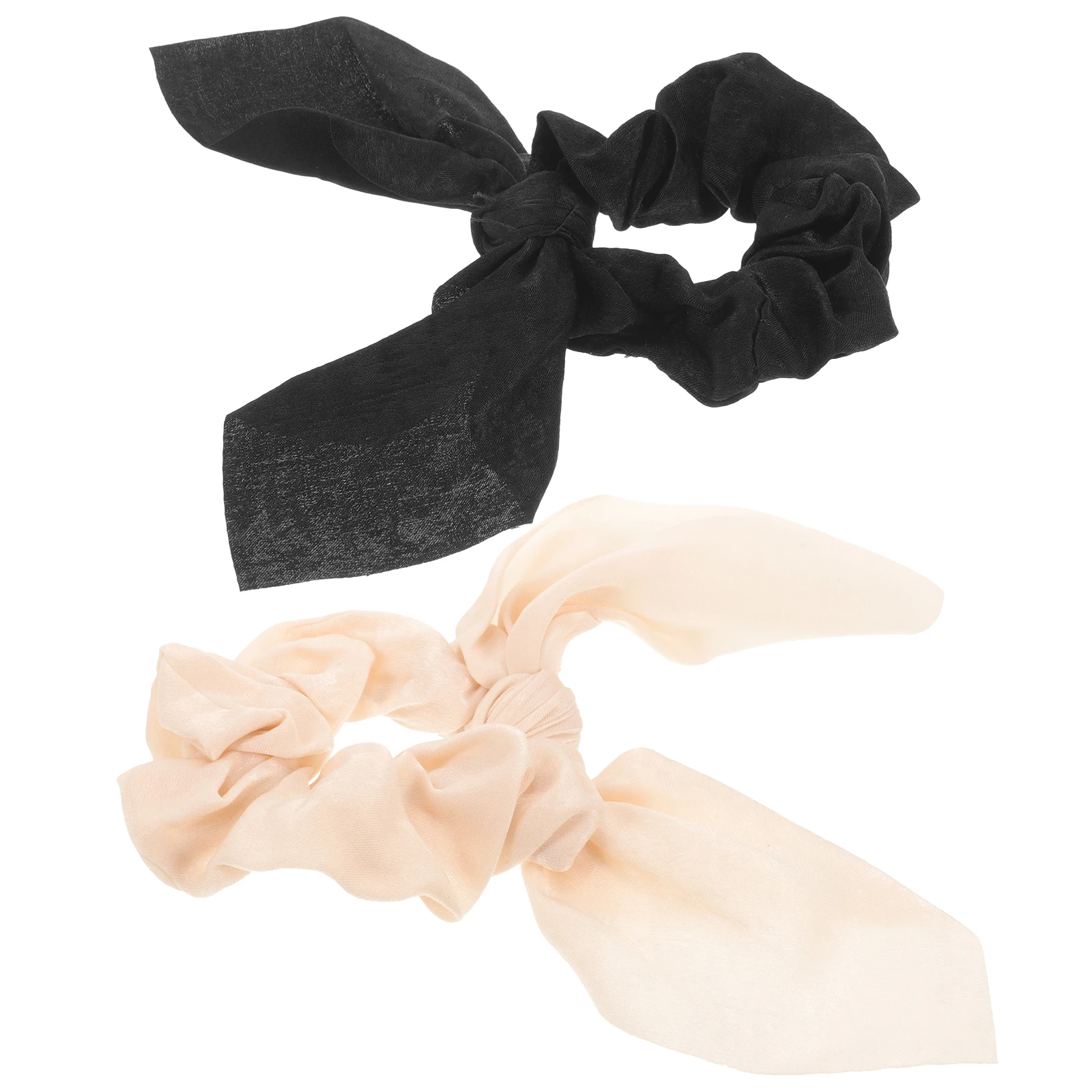 

2pcs /Set Hair Ring Bowknot Scrunchies Elastic Ribbon Ties Stretchy Durable Ponytail Holders Christmas Party Costume Decorative
