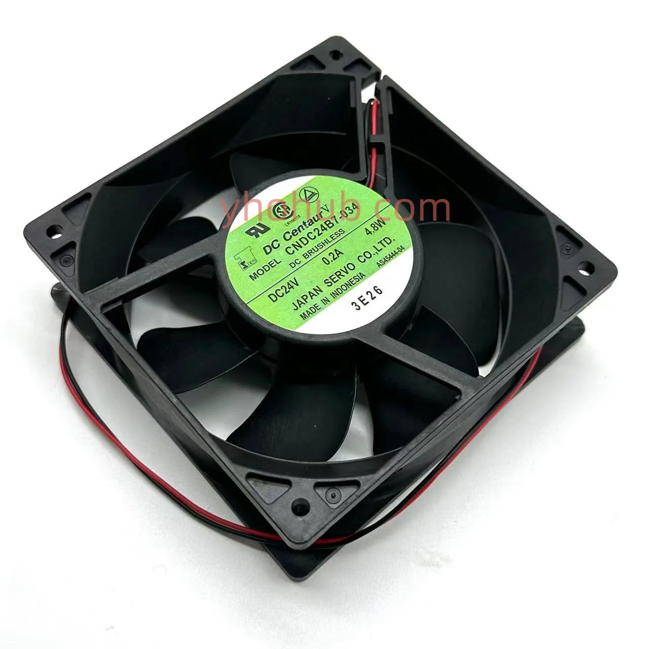 

Japan Servo CNDC24B7-034 DC 24V 0.2A 4.8W 120x120x38mm 2-Wire Server Cooling Fan