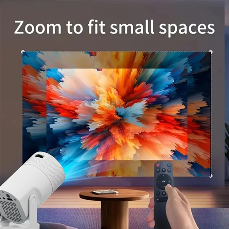 【B74A】Tragbarer Mini-Projektor 720P-Projektor mit automatischer vertikaler Keystone 180-Drehung, unterstützt Mobiltelefon, gleicher Bildschirm