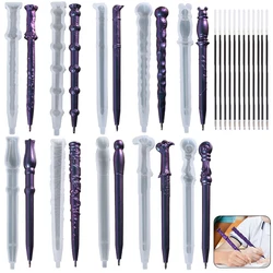 DIY Crystal Epoxy Resin Mold Irregular Shape Magic Wand Ballpoint Pen Silicone Mold Handmade Crafts Tool Resin Casting Molds