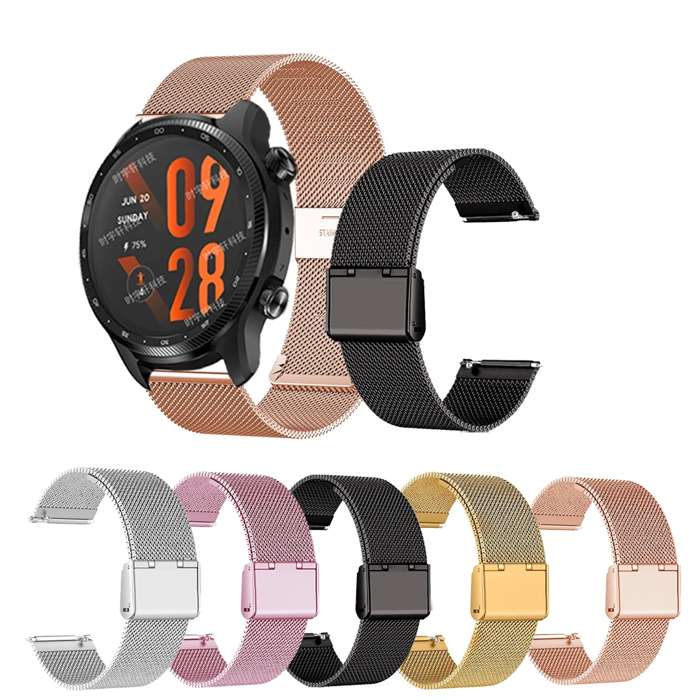 Strap for LEMFO C22 Smart Watch Band 22mm Stainless Steel Wristband Bracelet For LEMFO K22 PRO K27 K37 C20 K56 PRO LEM56 DM50