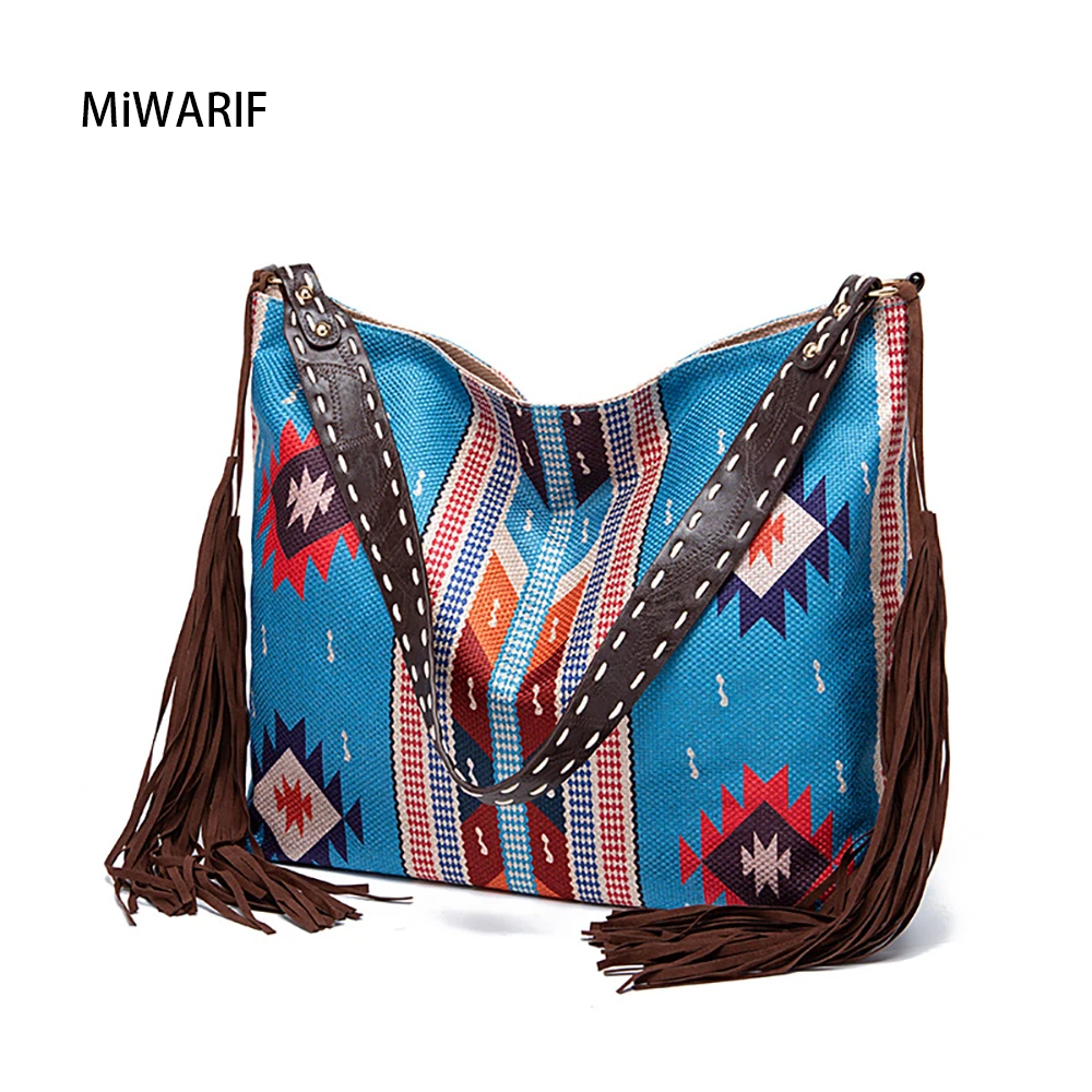 Women\'s Canvas Bags For Women Hand-made Linen Shoulder Bag Female Bohemian Style Woman Beach Retro Quilted Bags Crossbody 2023