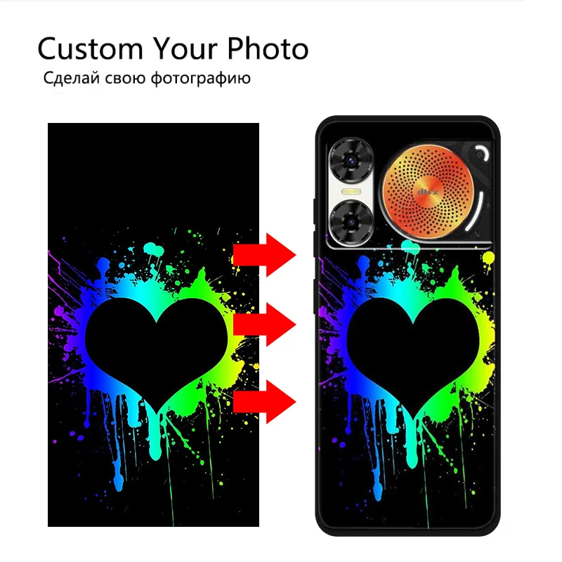 تخصيص صور غطاء الهاتف ل Nubia الموسيقى 2 حالة DIY صورة اسم النص ل ZTE Nubia Music2 حالات سيليكون حامي Z2353