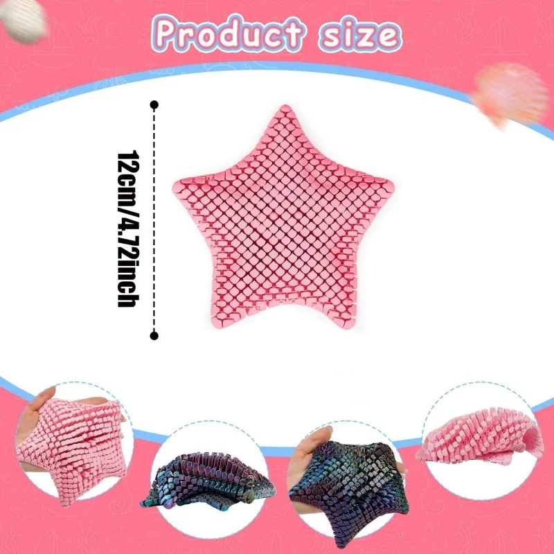 ของเล่นปลาดาวนุ่มพิมพ์ 3 มิติ - ของตกแต่งโต๊ะทำงานรูปปลาดาวแสนสนุก, ของตกแต่งโต๊ะทำงานที่ไม่เหมือนใคร ของขวัญปลาดาวยืดหยุ่น