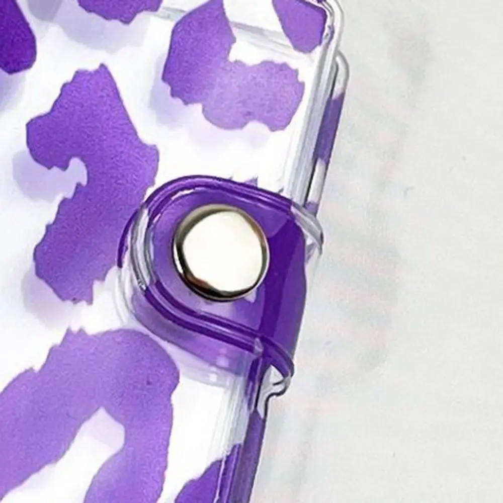 Portable 2 Inch Mini Photo Album PVC Snap Button Design Backpack Keyring Photo Card Holder