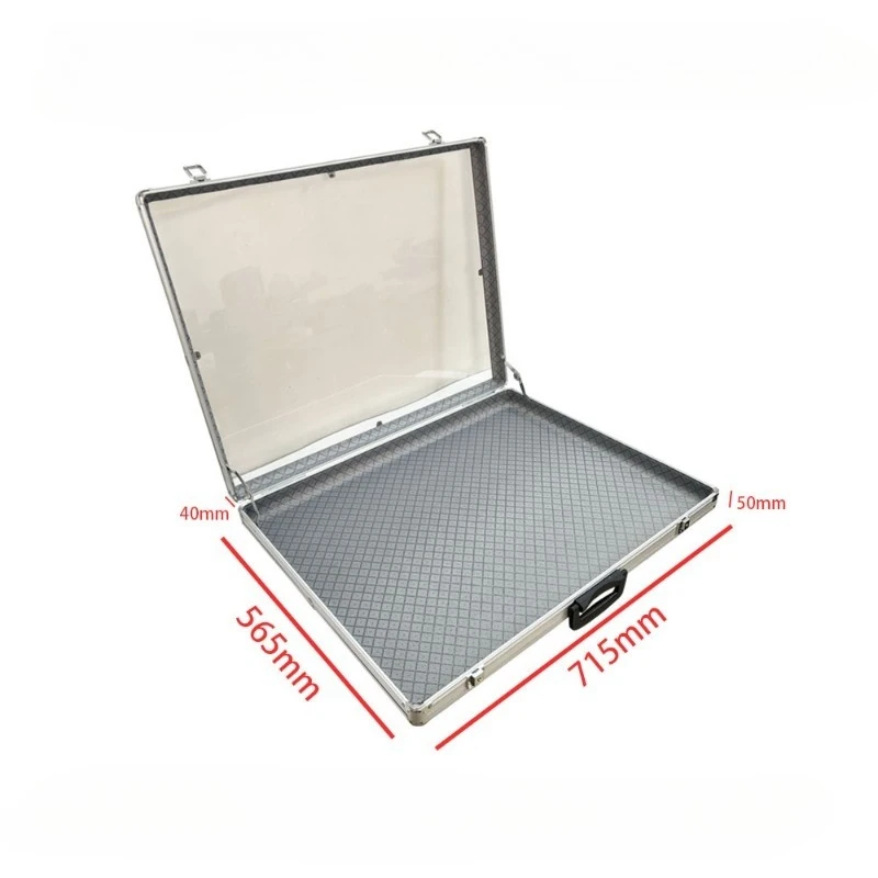 2026 Foldable Aluminum Alloy Trading Card Storage Box With Acrylic Window Key Lock Portable Collectible Card Organizer Case
