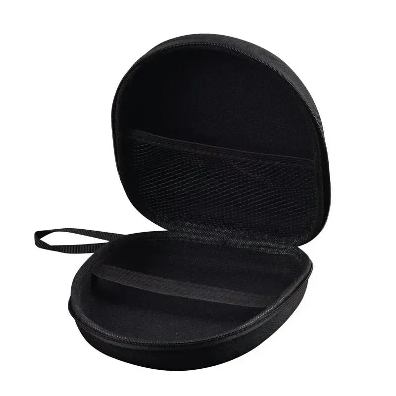 Headphone Carrying Case Shockproof Headset Pouch Capacity Handheld Earphone Container Company Travel Black