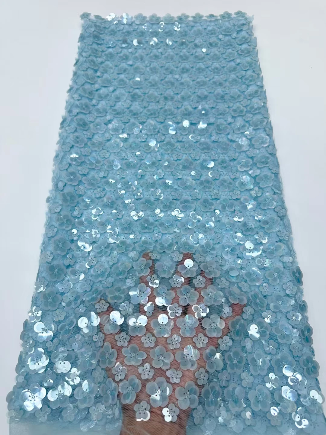 

African Lace Fabric 2025 Sequins Embroidery Groom Nigerian Bridal High Quality French Tulle Lace Fabric For Wedding Dress