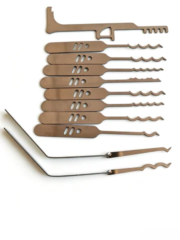 15Pcs Multitool Kit Car Locksmith Tool Lock Pick Set And Lock Opening Tools for Door Repair Compatible with Power Tools