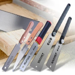 Japanese Pull Saw Set SK5 Flexible Blade Single and Double-sided Hand Saw with Non-Slip Handle Wood Saw for Woodworking Tools