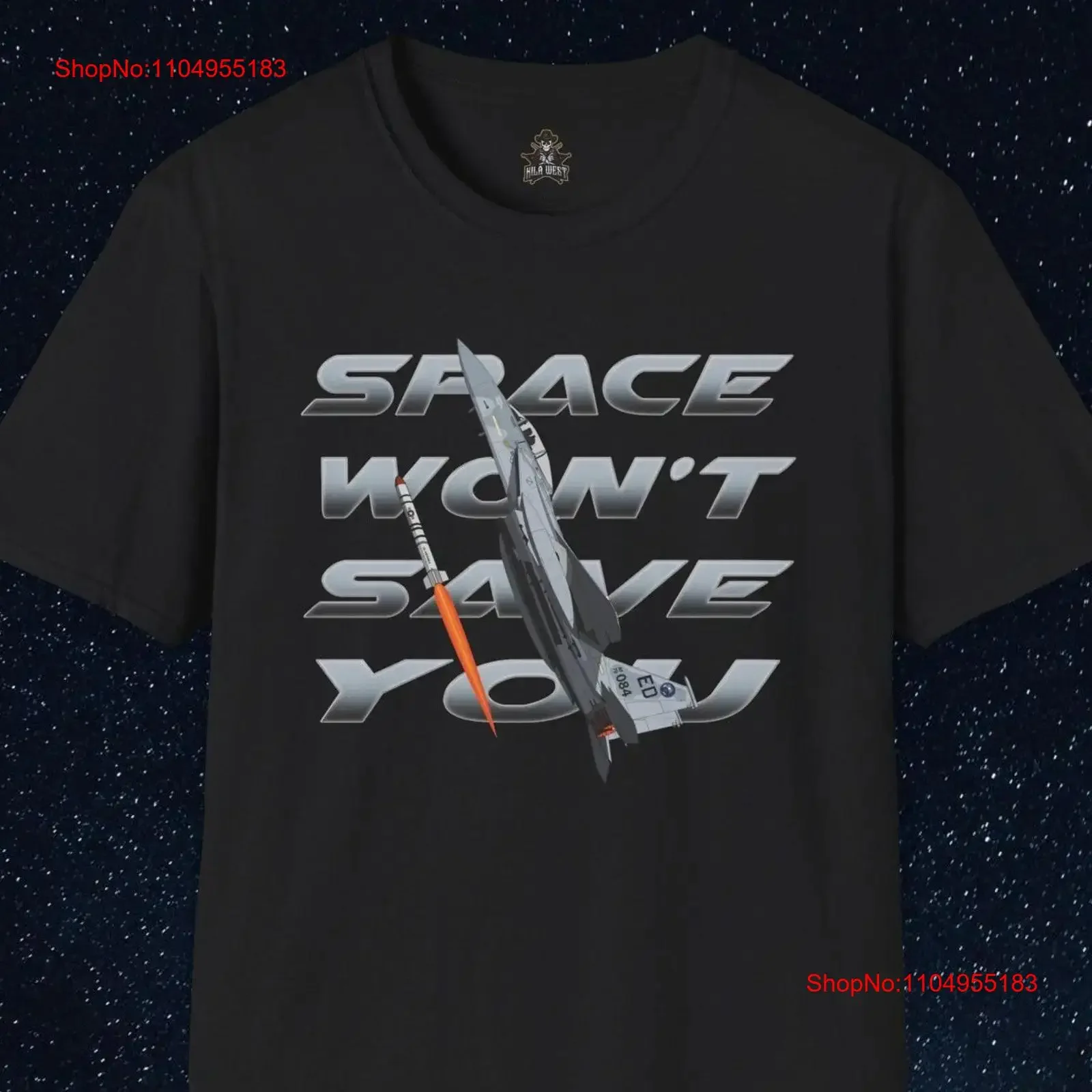 تي شيرت Space Won't Save You F 15 ASAT تي شيرت عتيق مغسول وممتد موضة مريحة جرافيك ملابس غير رسمية مصممة أوم #1