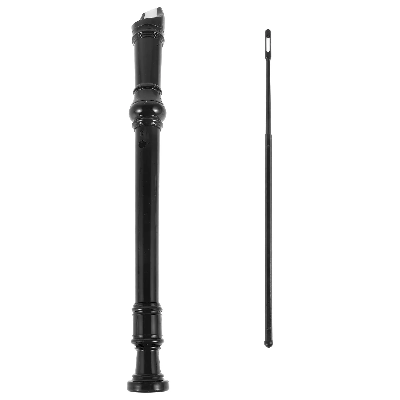 Flauta Dulce Soprano Transparente Negra de 8 Orificios, Instrumento de Plástico ABS para Niños, Principiantes, Práctica Escolar Musical