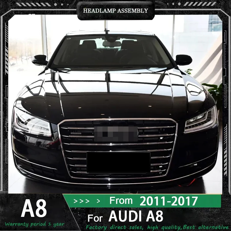 

Car Accessories Head Lamp for Audi A8 Headlights 2011 2012-2017 A8L LED Headlight DRL Dynamic Singal High Low Beam Headlamps