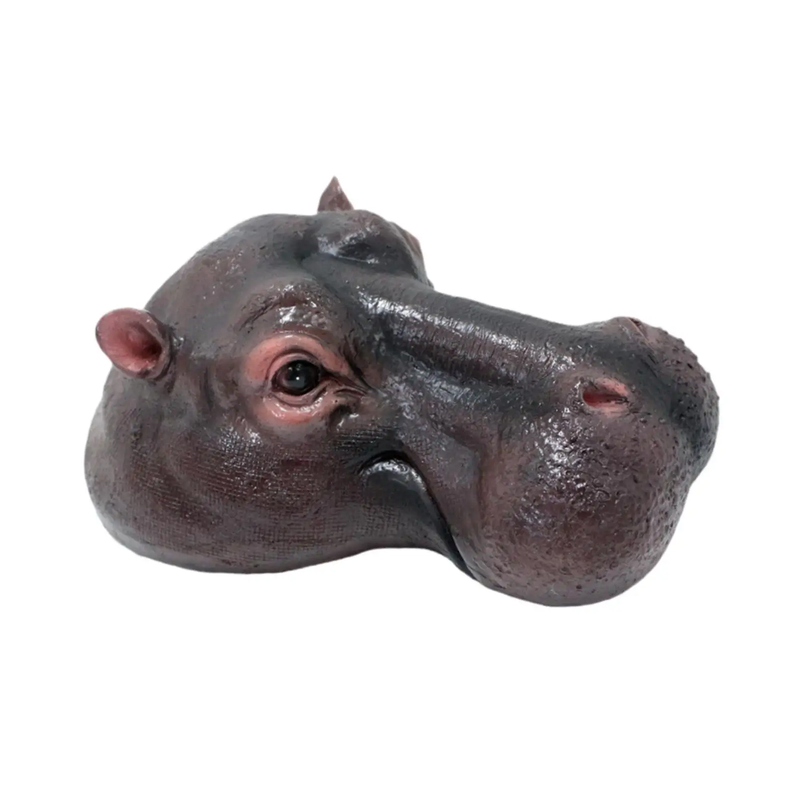 

Плавающая скульптура головы бегемота для пруда, реалистичная декоративная фигурка бегемота для сада, статуэтка из смолы для газона
