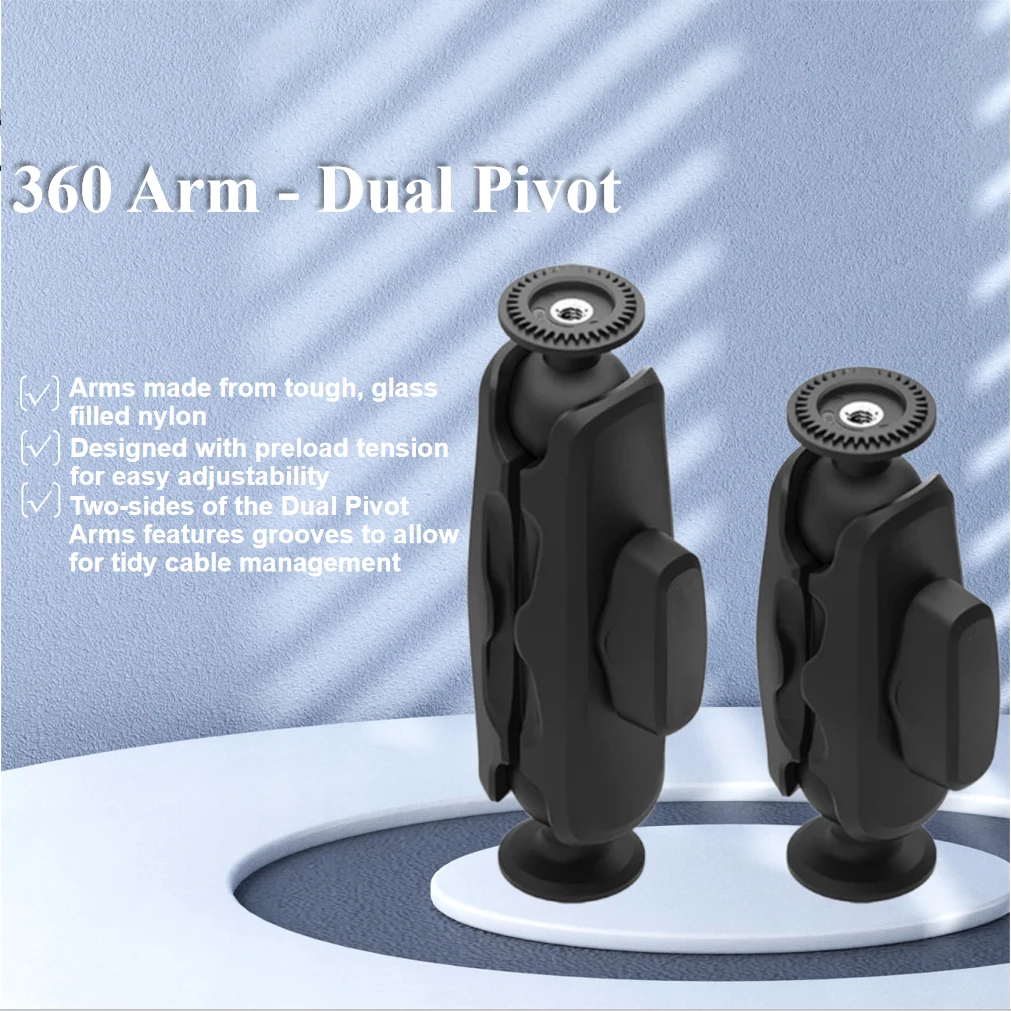 

Dual Pivot 360 Arm for Medium and Small Motorcycle Phone Mount Accessories