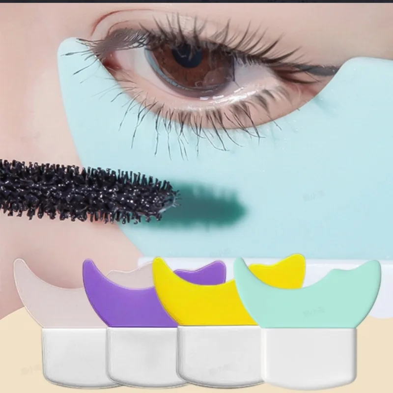 درع حماية لظلال العيون وكحل العيون من السيليكون مع مقبض |   مساعد مكياج مقاوم للتلطخ لمكياج العيون المثالي، محمول وسهل