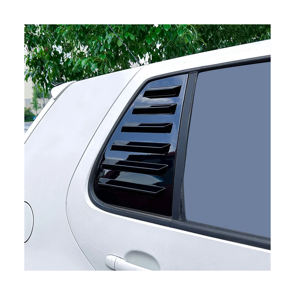 Car Glossy Black Rear Windows Triangle Louver Cover Stickers for VW Golf 4 MK4 1997-2006 Car Styling Cover