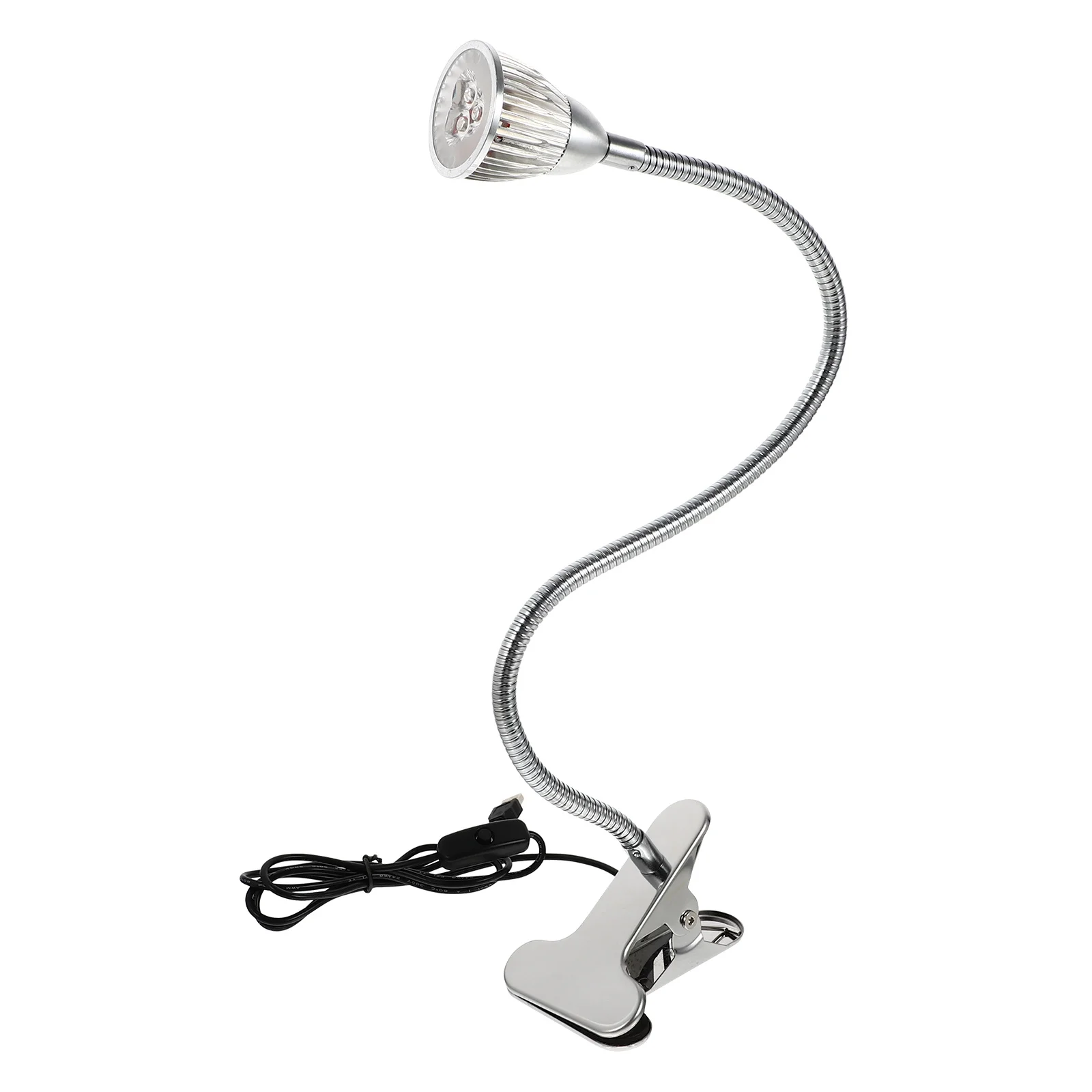 Protezione per gli occhi a LED Lampada con clip USB Lampada da scrivania con clip regolabile Lampada da lettura sul comodino per studenti Studio notturno in alluminio