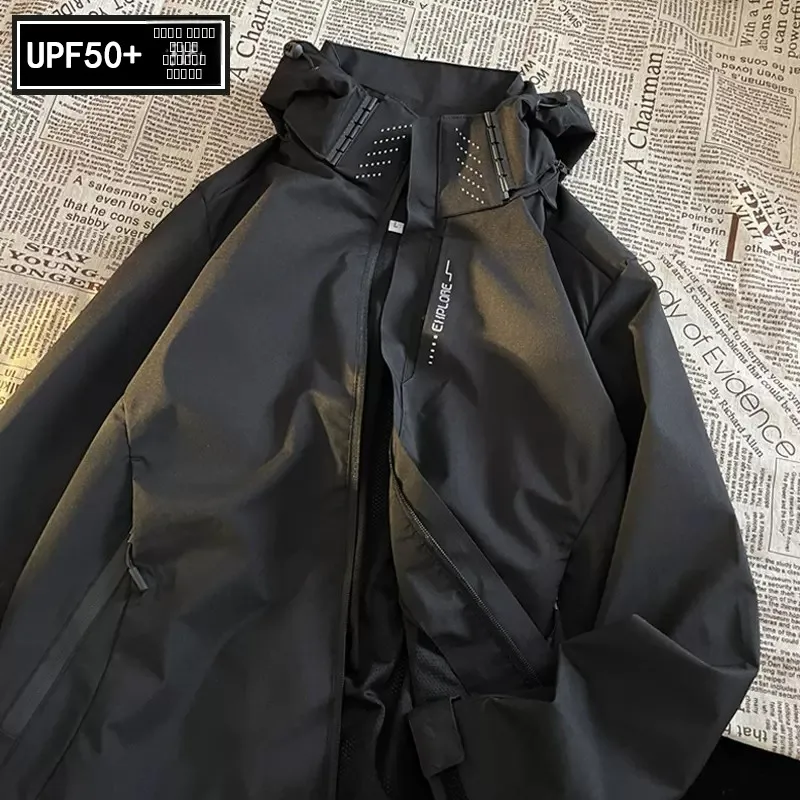 

Men's Tee-in-One Hiking Jaet Summer Outdoor Travel Sun Protection Coat Mountain Series Youth Faion Polyester Fiber