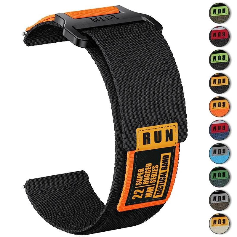 20 22mm Easy Fit Nylon Strap For Garmin Forerunner 255/265/965 Wristband For Active /Vivoactive 4 Bracelet Venu Universal Band