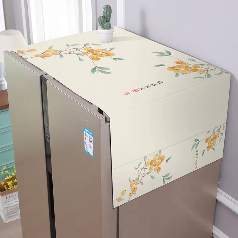 VIKAMA Heavy Duty Refrigerator Dust Cover for Fridge Top Microwave Washing Machine