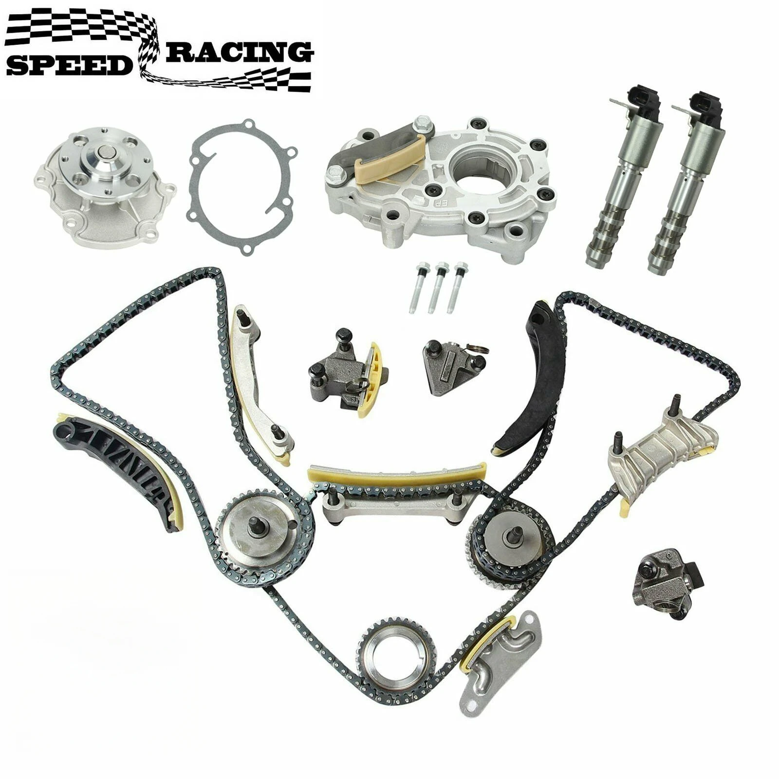 

Timing Chain Kit Oil Pump Water Pump VTC Solenoid Fit for 07-16 Cadillac Suzuki 3.6L for 2010 BUICK ALLURE 3.0L V6 182 CID DOHC