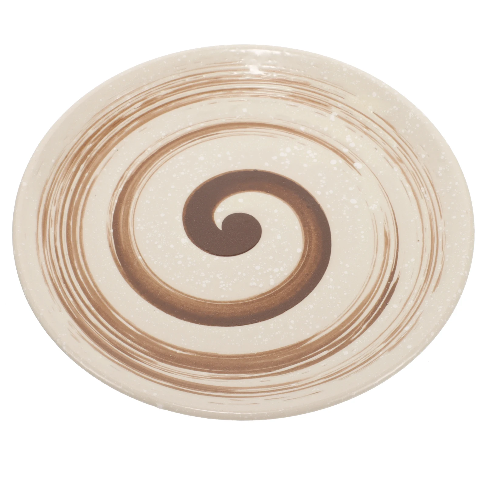 

Ceramic Plate Spiral Pattern Kitchen Food Display Tray Bowl Snack Dish Fruit Holder Easy Clean Store Practical Household