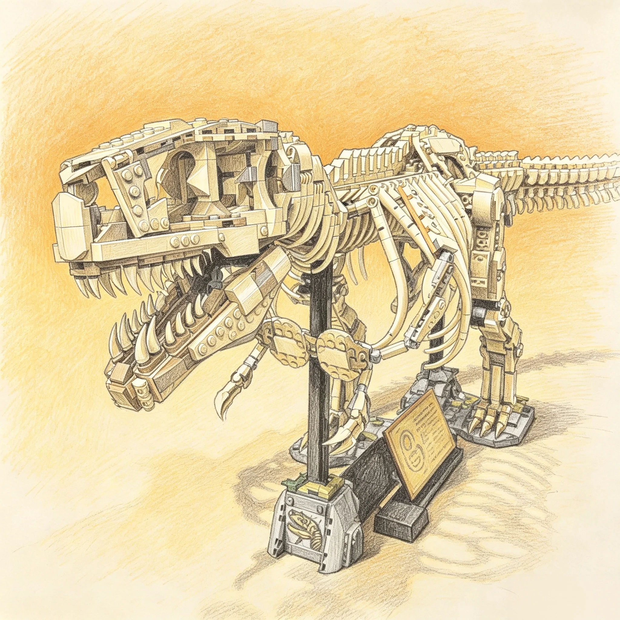 T-Rex skeleton model toy 3145 pieces dinosaur fossil building blocks children's birthday gift home decoration