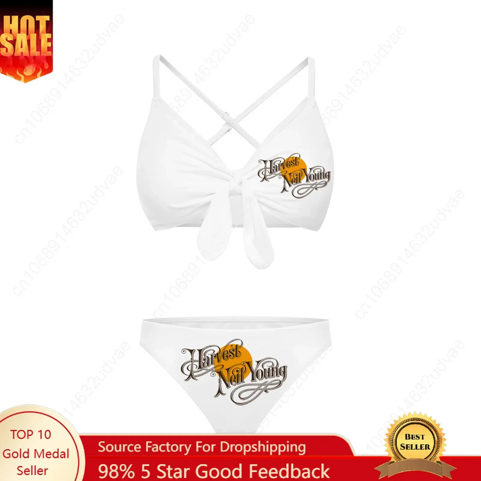 Neil Young Bathing Suits Cross Strap Suspenders Swimsuits Womens Personalized Bikini Pool Party Swimwear Customized Beachwear