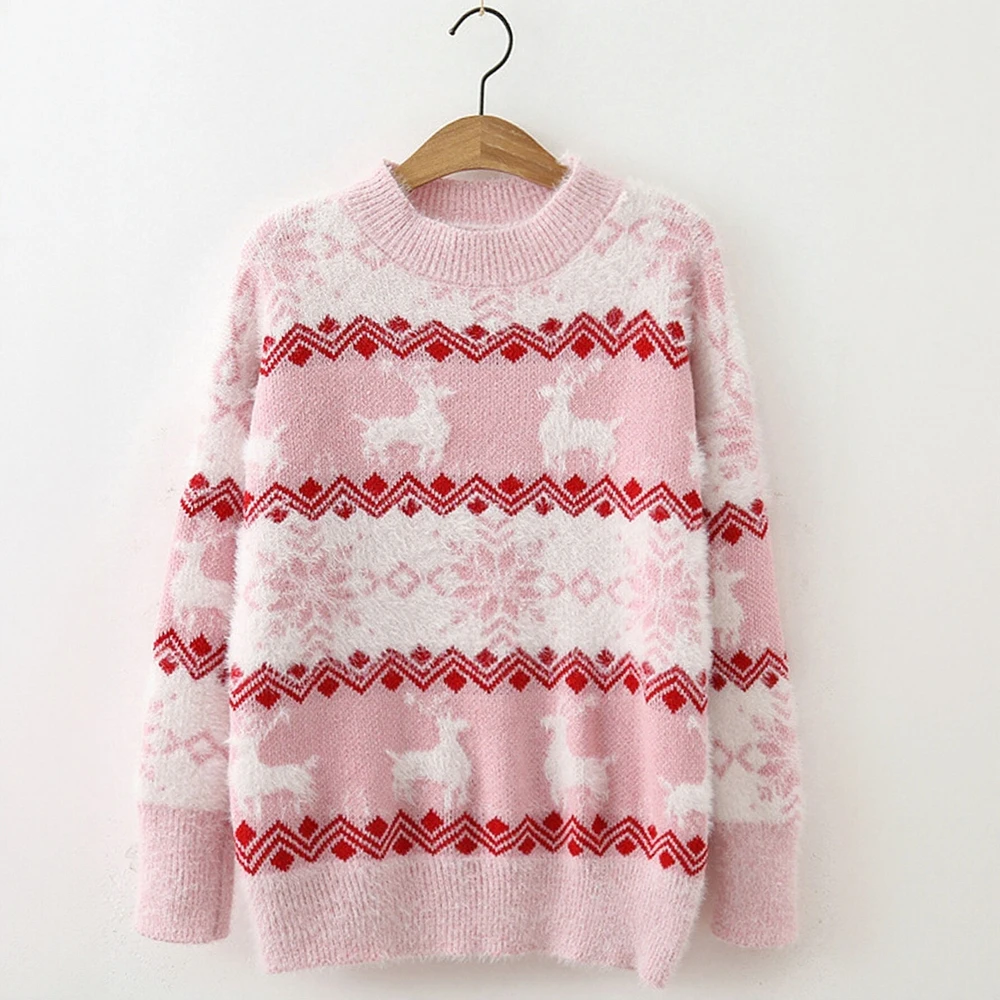 

Business Commute Style Long Sleeve Round Neck Sweater Fitted Design Straight Tube Sleeves No Decoration Required