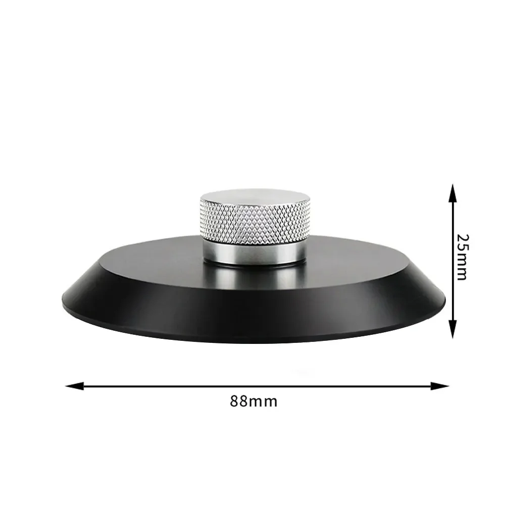 HIFI Aluminum Metal Vinyl Record LP Record Player Accessories Stabilizer Disc Balanced Clamp for Turntable Black and Sliver