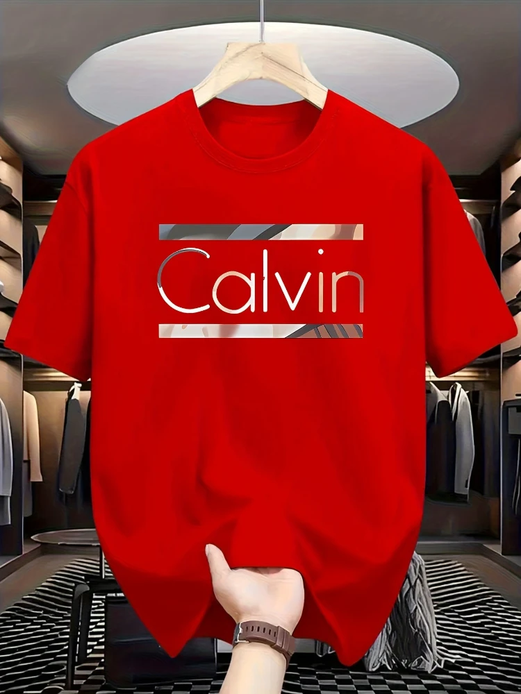 

Creative Style Letter Pattern, Men'S Casual T-Shirt, 100% Cotton Knitted Fabric, Short-Sleeved Shirt in Spring And Summe.