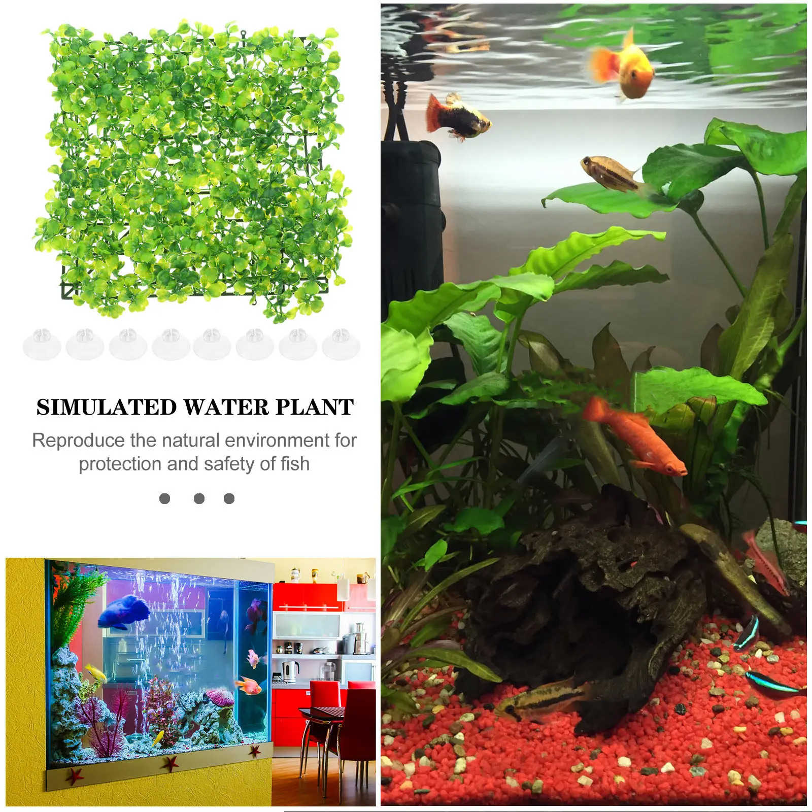 Planted Aquarium Freshwater - Artificial Aquarium Grass Plant Fake Water